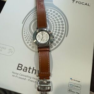 Hermes Silver and Brown Men's Watch